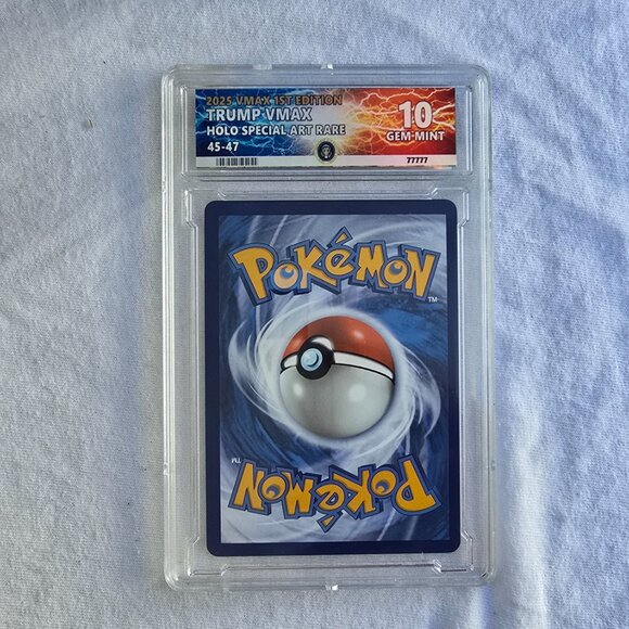 Trump Mugshot Pokemon Card With Custom Slab - Picture 9 of 9